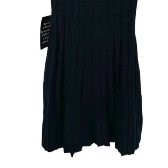 Pomander Place NEW Black Knit Adi Sleeveless A Line Classic Mini Dress Size XXS